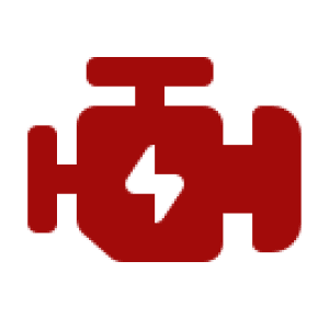 Car engine alert symbol