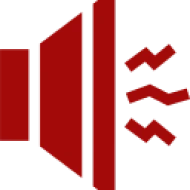 Sound waves emitting from speaker icon